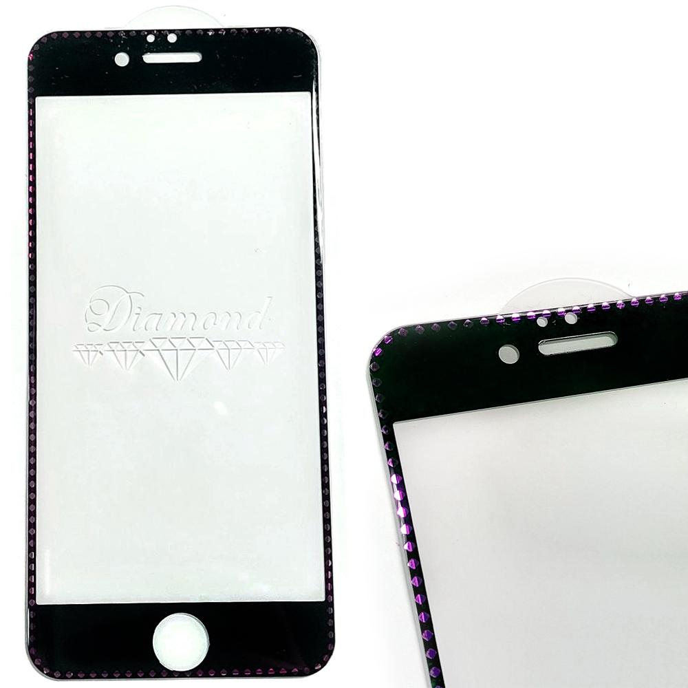 Захисне скло DK Diamond Full Glue для Iphone 6/6s (Ch) фіолетове