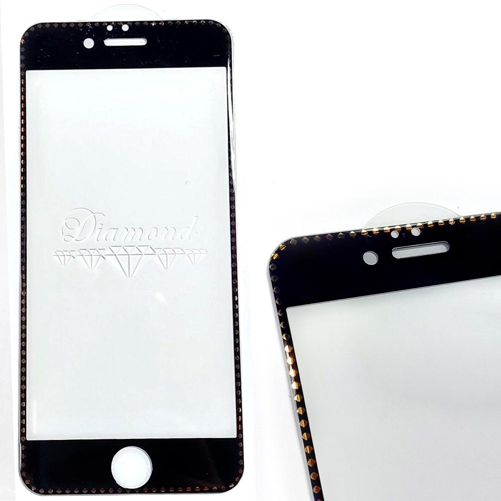 Захисне скло DK Diamond Full Glue для Iphone 6/6s (Ch) gold black