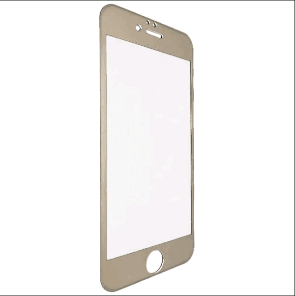 Захисне скло Titanium для iPhone 6/6S face gold