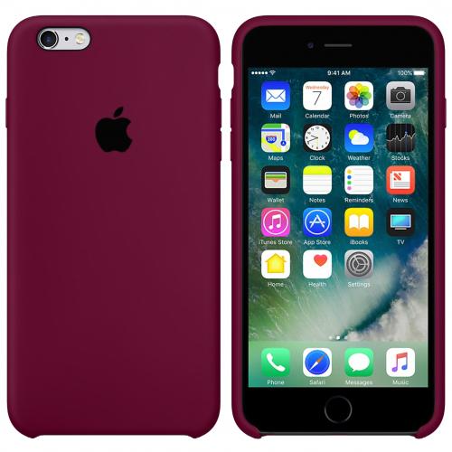 Silicone Case Full Protective (AA) для iPhone 6/6s (Marsala)