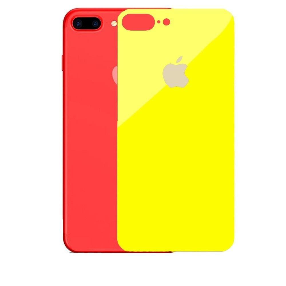 Захисне скло Back Glass iPhone 7 Plus/8 Plus жовте