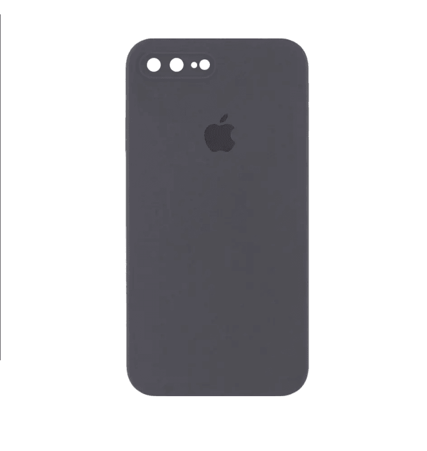 Silicone Case Square Full Camera Protective (AA) для iPhone 7 plus/8 plus (Charcoal Gray)