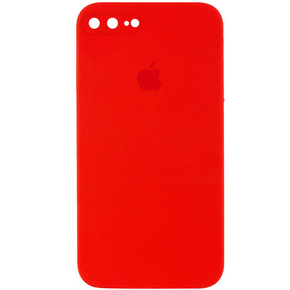 Silicone Case Square Full Camera Protective (AA) для iPhone 7 / 8 / SE (2020) (Red)