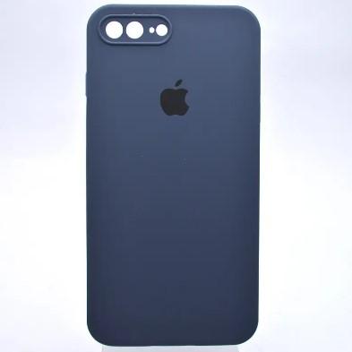 Silicone Case Square Full Camera Protective (AA) для iPhone 7 plus/8 plus (5.5") (Navy blue)