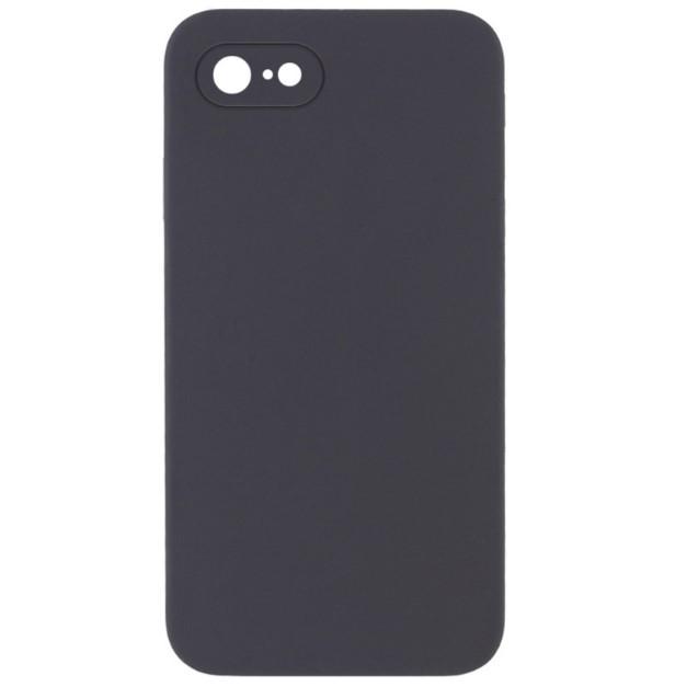 Silicone Case Square Full Camera Protective (AA) для iPhone 7 / 8 / SE (2020) (4.7") (Dark gray)