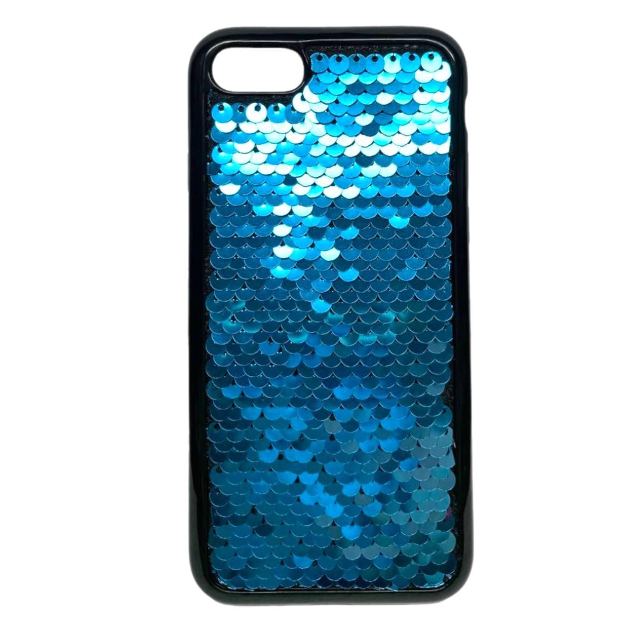 Накладка Sequins для IPhone 7/8/SE  сині паєтки