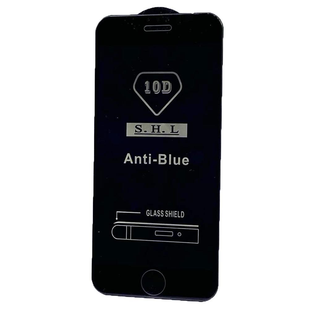 Захисне скло Anti-Blue для IPhone 7/8/SE 2020 з чорною рамкою (м`яка упаковка)