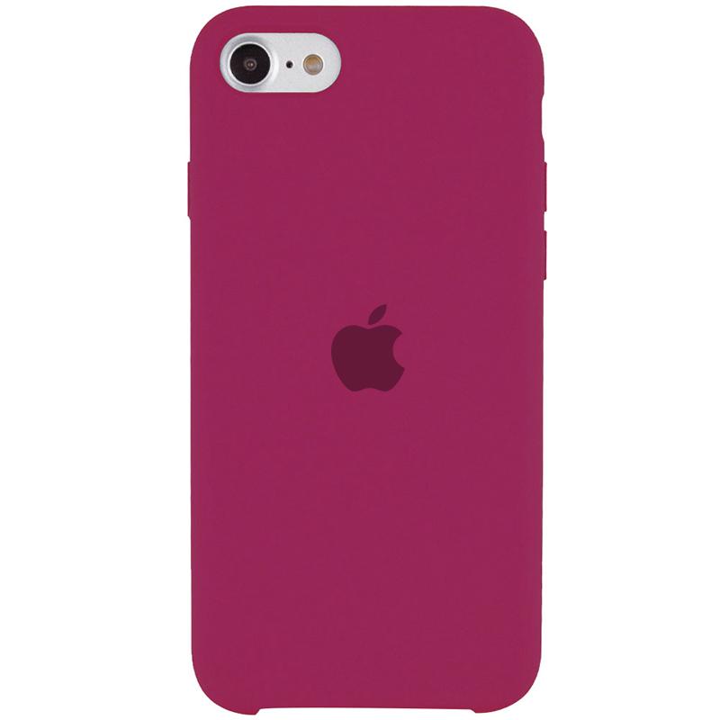 Silicone Case (AA) для iPhone 7/8/SE (2020) (Rose Red)