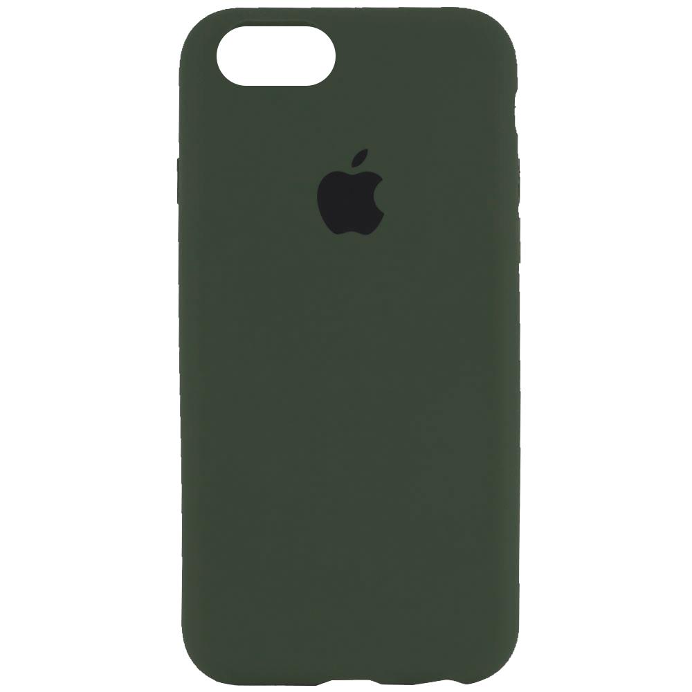 Silicone Case Full Protective (AA) для iPhone 7/8/SE (2020) (Dark Green)