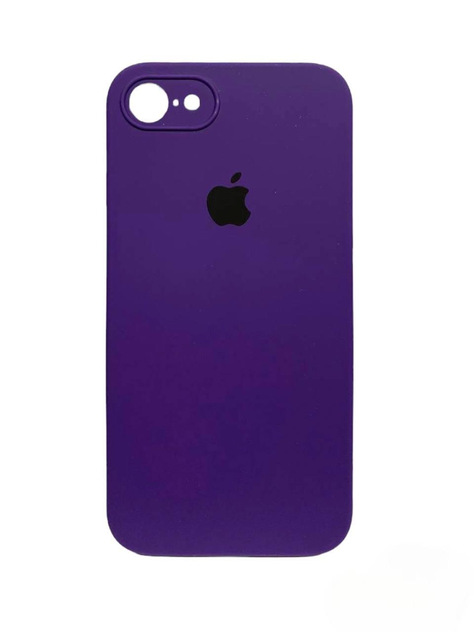 Silicone Case Square Full Camera Protective (AA) для iPhone 7 / 8 / SE (2020) (4.7") (Ultra violet)