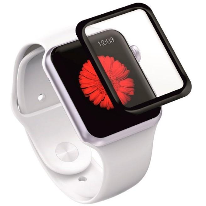 Скло-плівка Full Glue Watch 3D для Watch 40 mm (тех.пак) (Чорний)