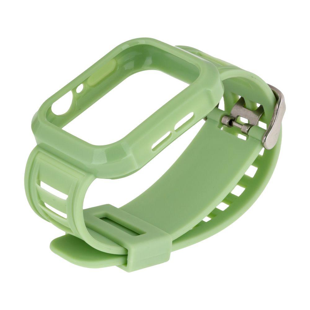Ремінець для Apple Watch Band Silicone Shine + Protect Case 40mm (Light Green)