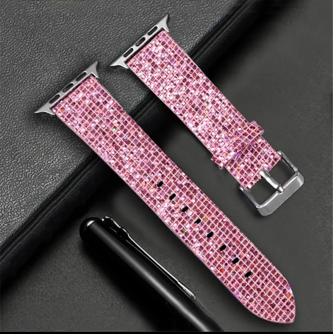 Ремінець Glitter strap для Apple Watch 38/40/41 mm (22 mm) Pink