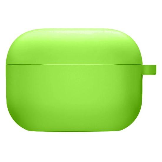 Silicone Case для Airpods 4 з мікрофіброю (Neon green)