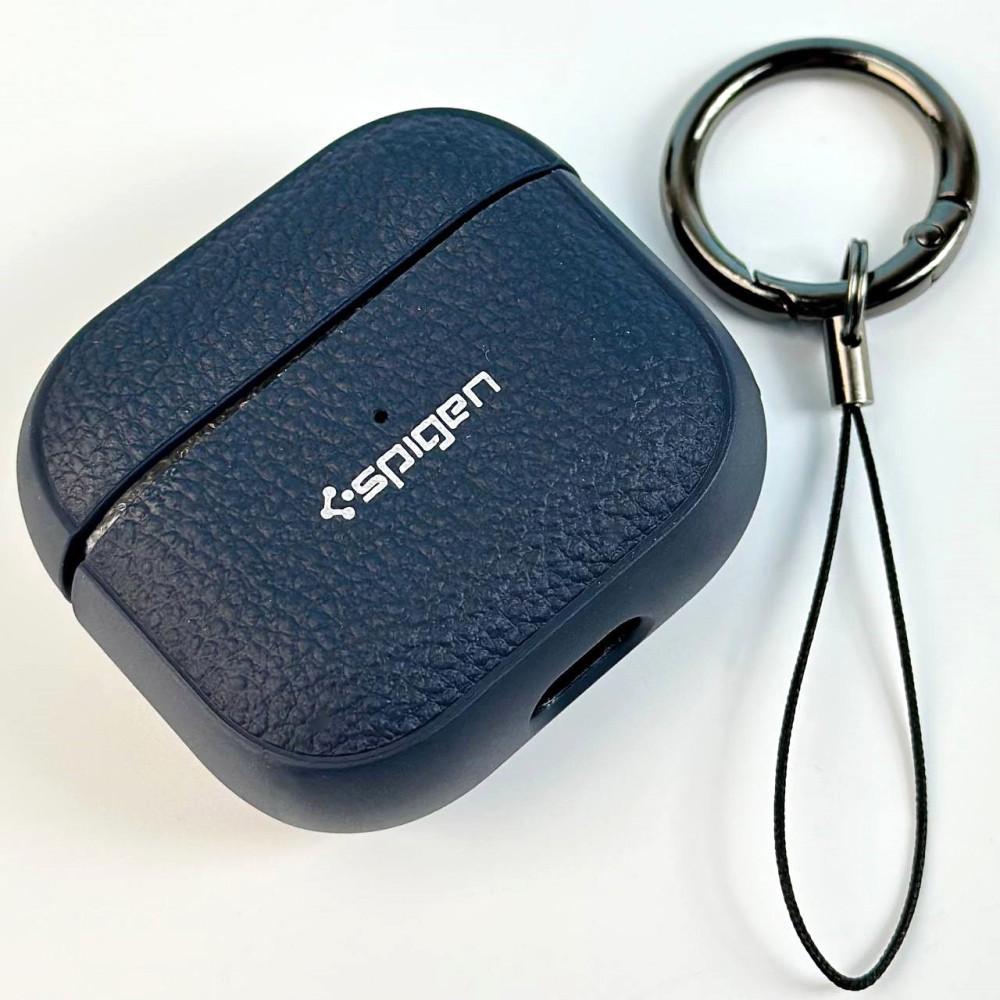 Чохол Spigen Ring Leather Armor для AirPods Pro 2 (Синій)