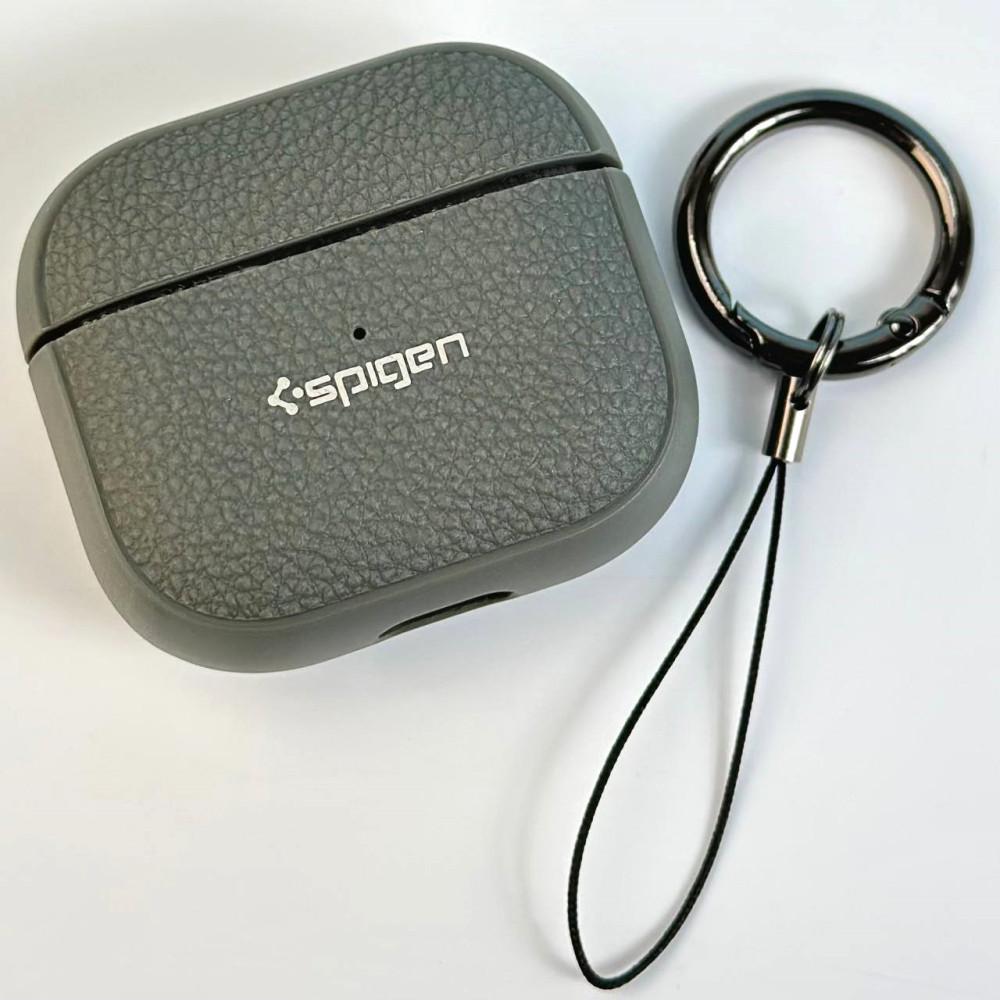 Чохол Spigen Ring Leather Armor для AirPods Pro 2 (Сірий)