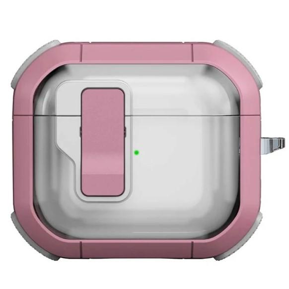 Футляр протиударний Locking Button для навушників Airpods 4 (Pink)