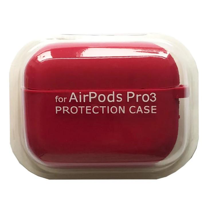 Silicone Case для Airpods Pro 3 з мікрофіброю (Rose red)