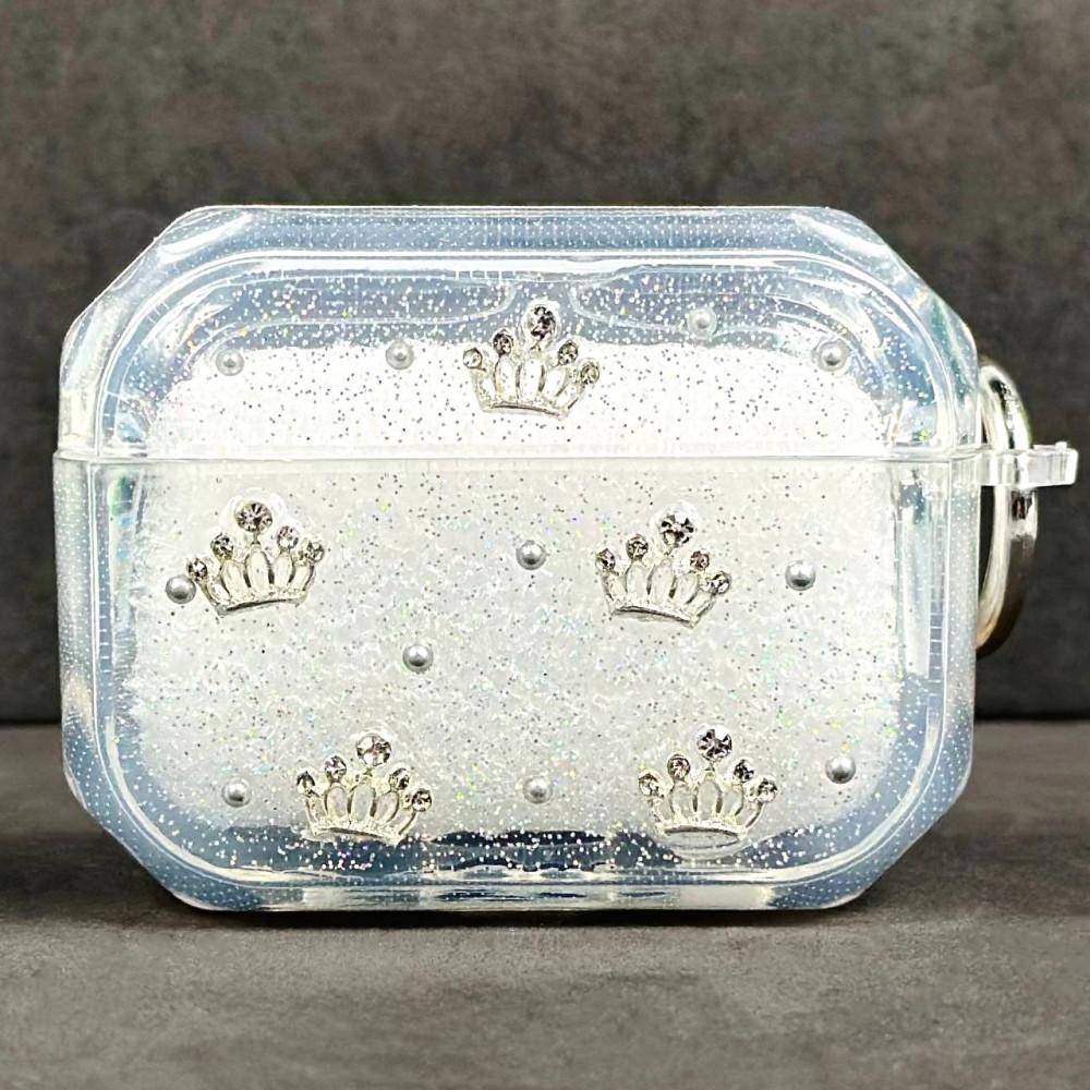 Чохол Silicone Case Shiny crystal Mix для Airpods Pro 3 (Корона)