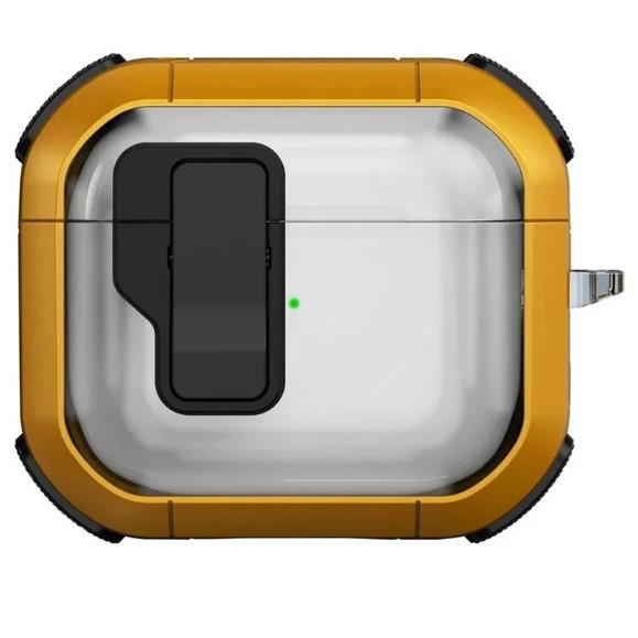 Футляр протиударний Locking Button для навушників Airpods 4 (Yellow)