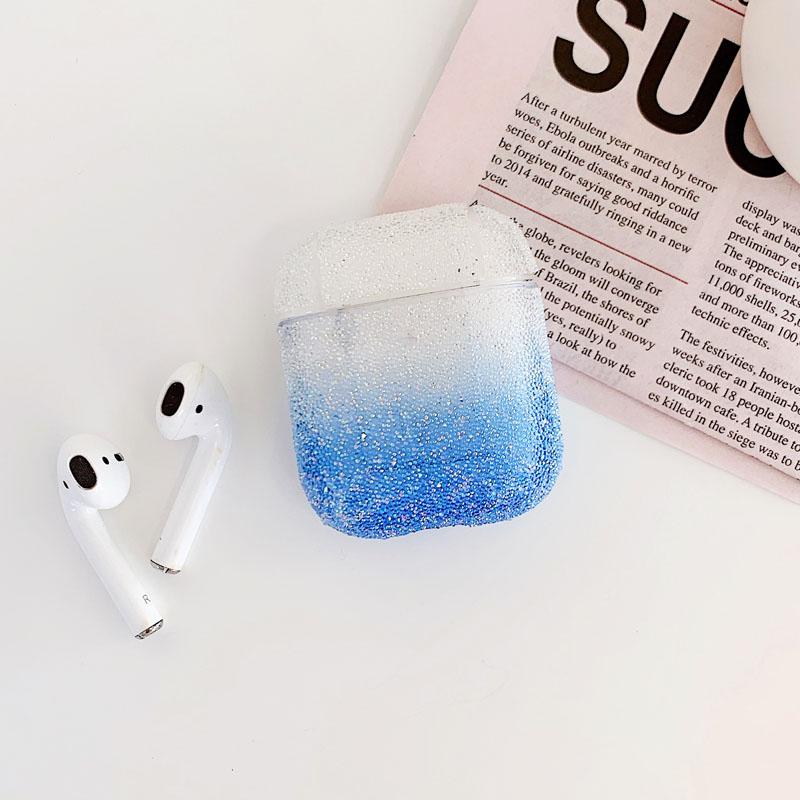 Чохол Glitter  для AirPods блакитний