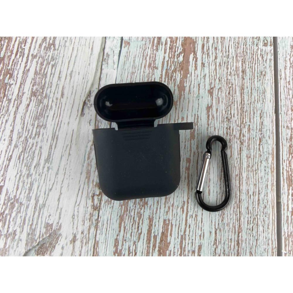 Silicone case для AirPods Logo new carbine (Black)