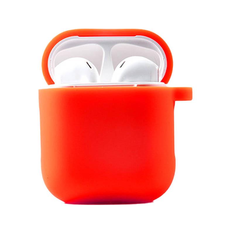 Silicone Case для Airpods 1/2 з мікрофіброю (Red)