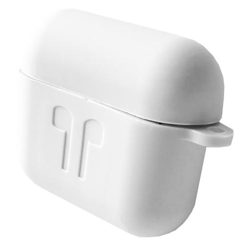 Чохол для AirPods 3 Silicone Case Logo + карабін (White)