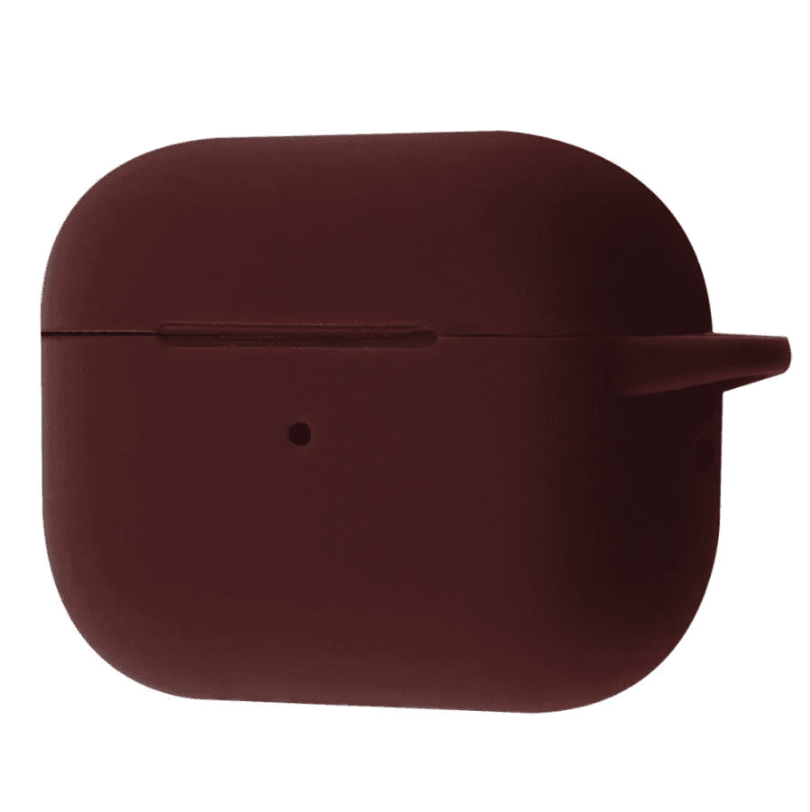 Silicone Case для Airpods 3 з мікрофіброю (Marsala)