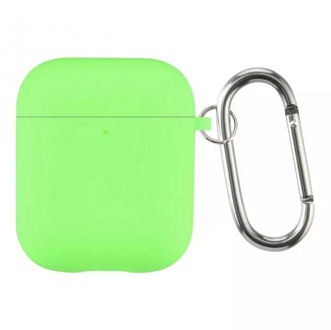 Silicone Case для Airpods Pro 2 з мікрофіброю (Neon green)