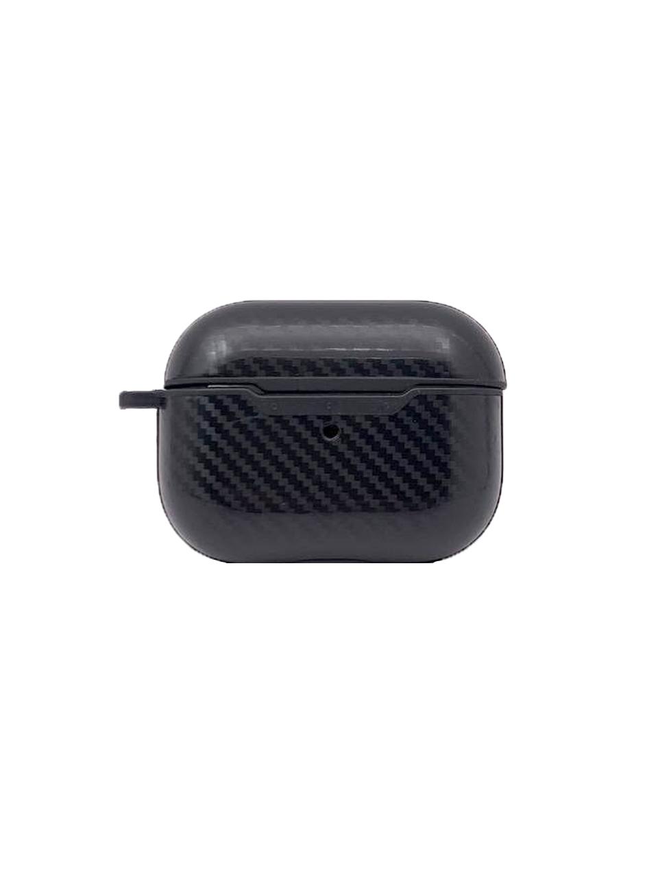 Чохол для AirPods Pro Silicone Case Logo + карабін (Black)