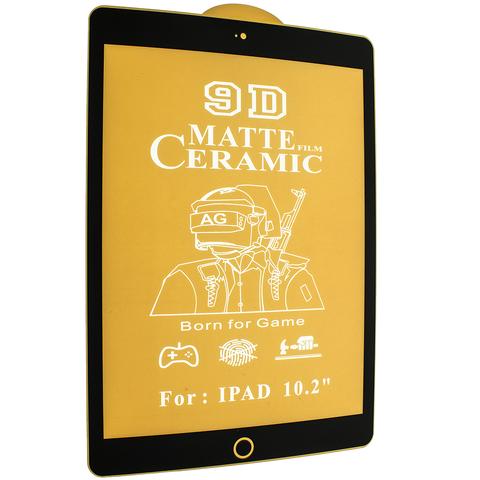 Гнучке скло Ceramic MATT для  iPad 10.2 матове з чорною рамкою (м`яка упаковка)