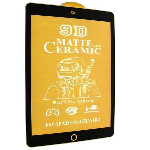 Гнучке скло Ceramic MATT для  iPad 5/6/Air/Air 2 матове з чорною рамкою (м`яка упаковка)