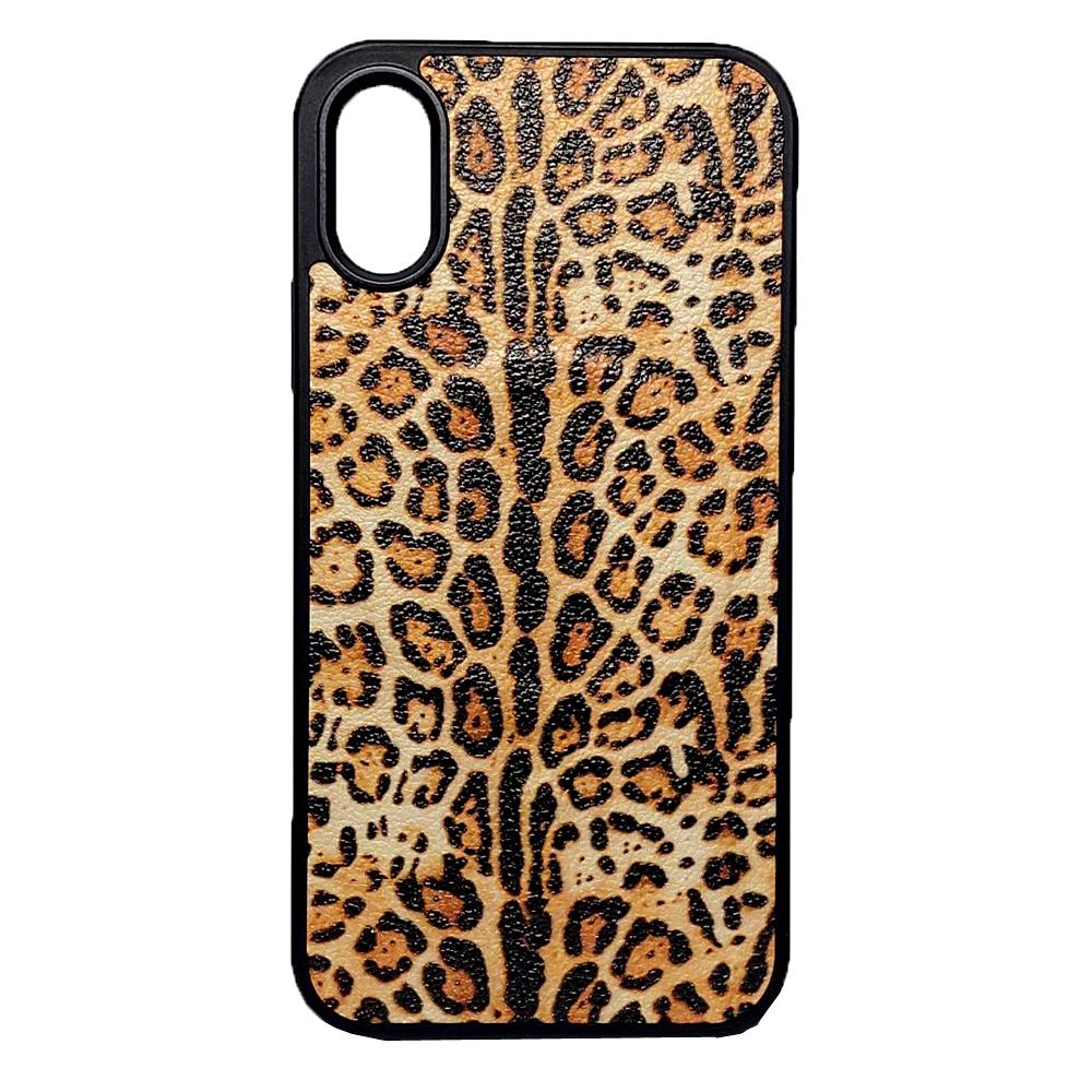 Накладка Mix Leopard Leather MagSafe для IPhone X/Xs Леопард