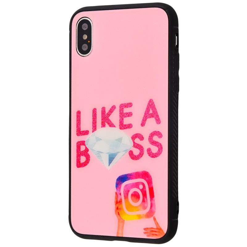 Накладка My Style для iPhone Xs Max Glass case Like a boss