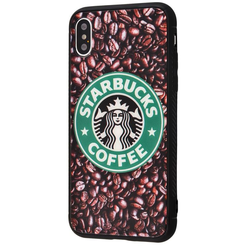 Накладка My Style для iPhone Xs Max Glass case starbucks coffee