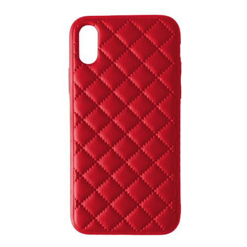 Накладка Stitched leather для  iPhone X/Xs  Червона