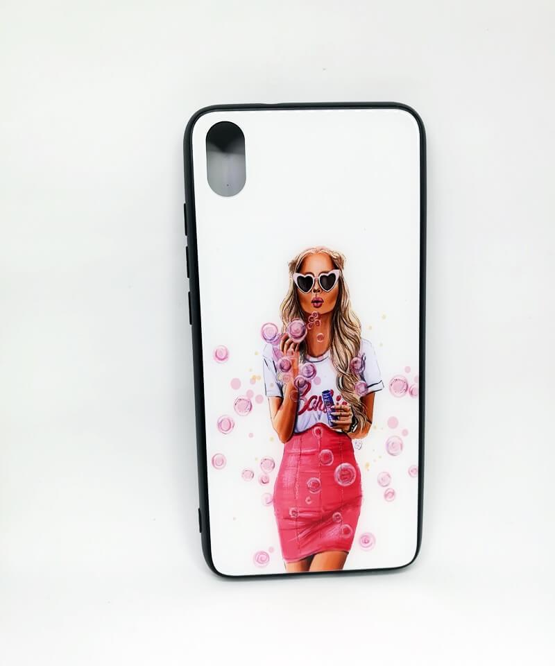 Чохол Girls Glass для Xiaomi Redmi 7A Дівчина з бульбашками