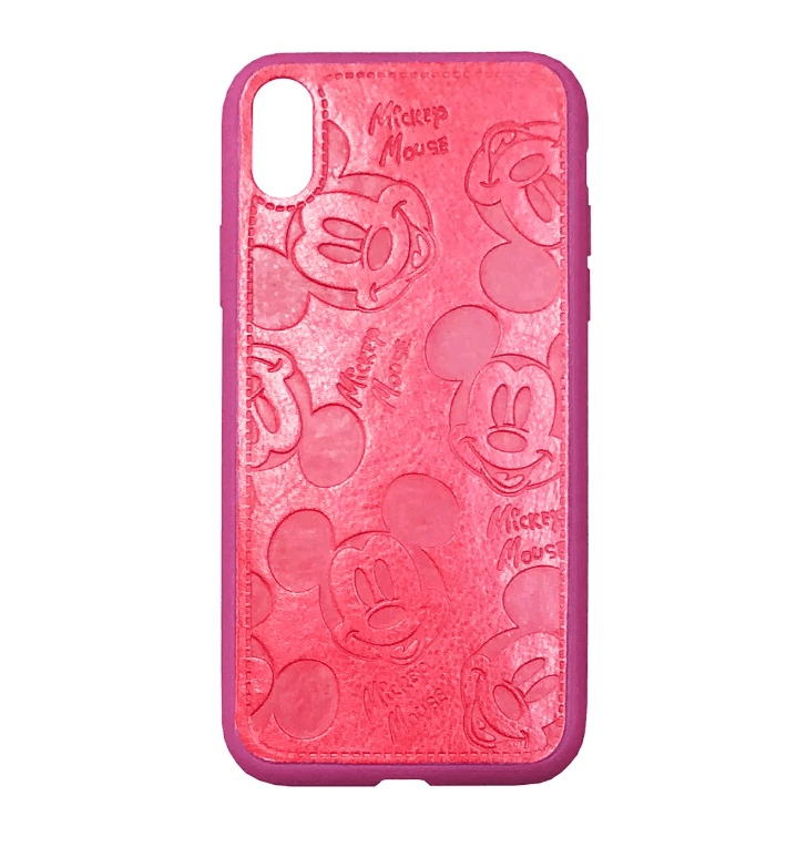 Накладка Mickey для IPhone Xs Max малинова