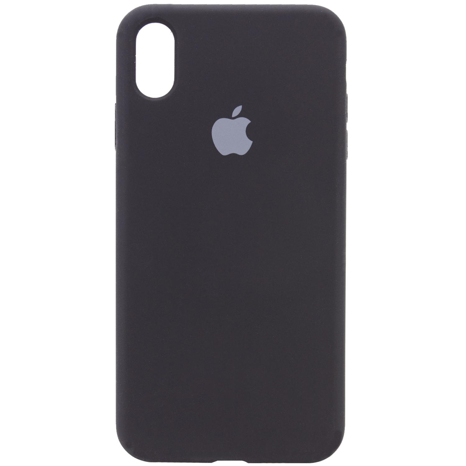 Silicone Case Full Protective (AA) для iPhone X/Xs (5.8") (Black)