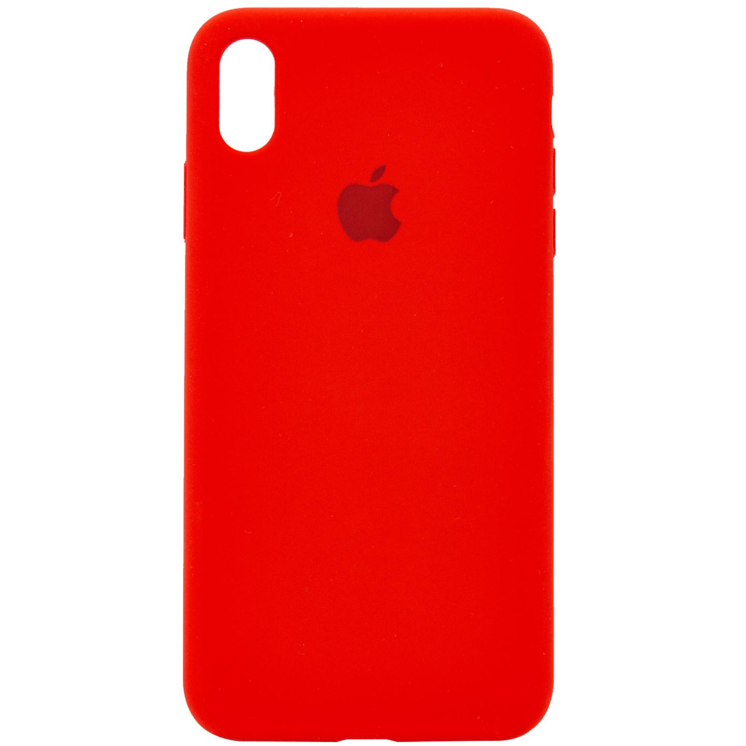 Silicone Case Full Protective (AA) для iPhone X/Xs (5.8") (Red)