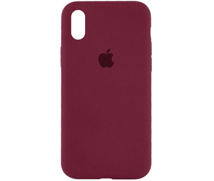 Silicone Case Full Protective (AA) для iPhone X/Xs (5.8") (Plum)