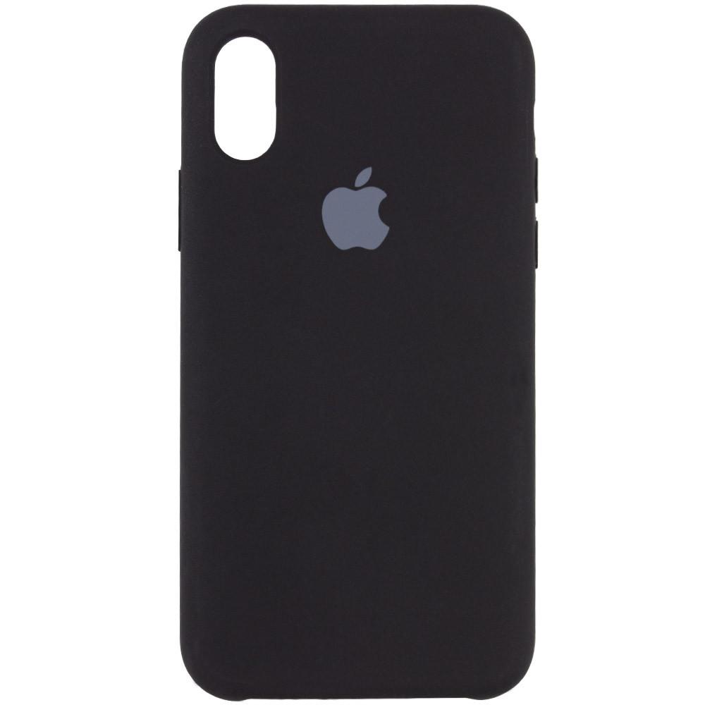 Silicone Case (AA) для iPhone X/XS (5.8") (Black)