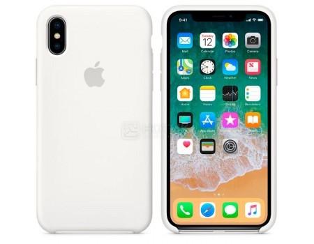 Silicone Case (AA) для iPhone X/XS (5.8") (White)