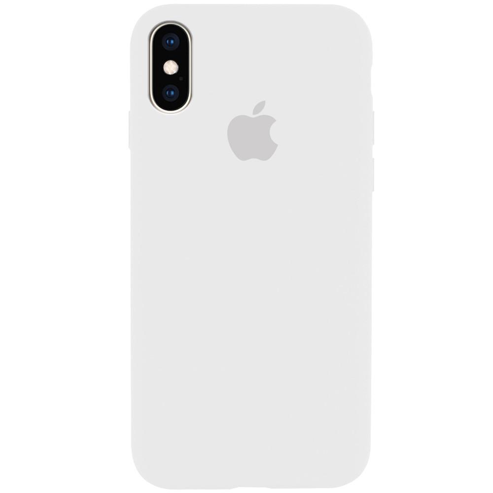 Silicone Case Full Protective (AA) для iPhone X/Xs (5.8") (White)