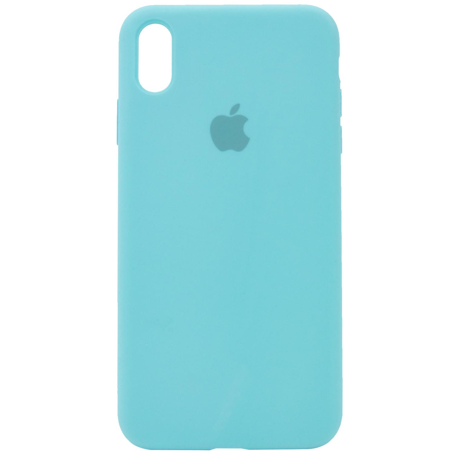Silicone Case Full Protective (AA) для iPhone X / Xs ( Marine Green)