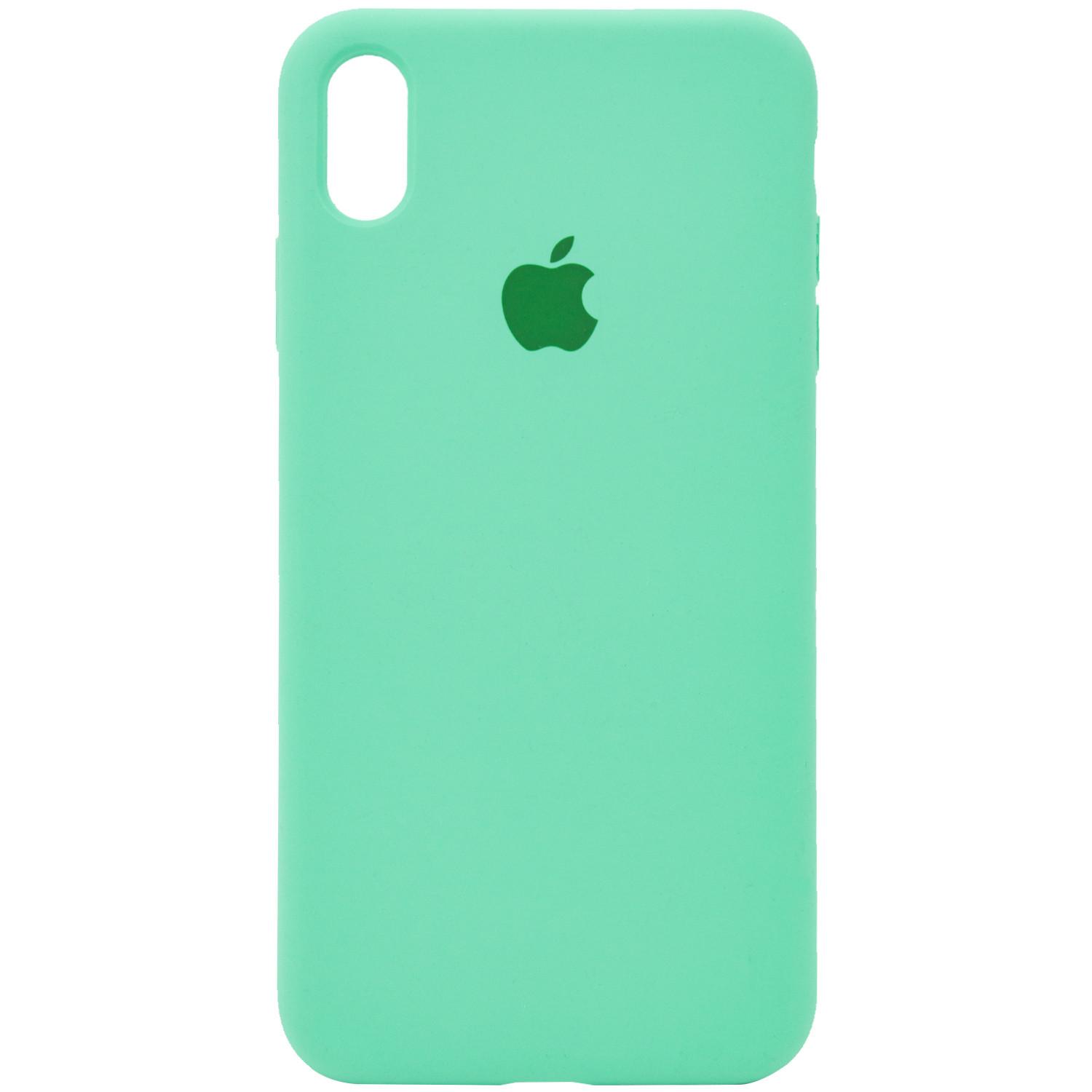 Silicone Case Full Protective (AA) для iPhone X/Xs (5.8") (Spearmint)