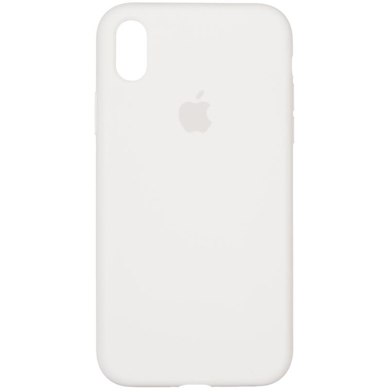 Silicone Case Full Protective (AA) для iPhone XR (White)