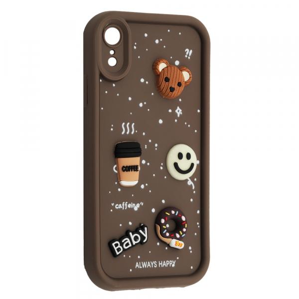 Чохол Pretty Toys для IPhone Xr (Brown/baby donut)