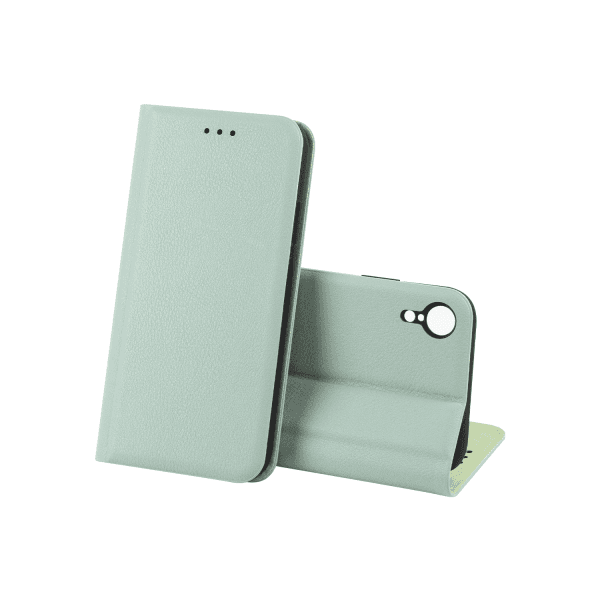 Книжка LEATHER для IPhone Xr м`ятна